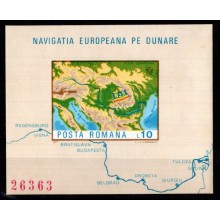 1977 - Rumænien - AFA 3443 - Miniark Utakket - Skibstrafik - Postfrisk.